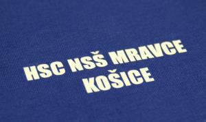 Modré tričká pre klub NSŠ Mravce Košice