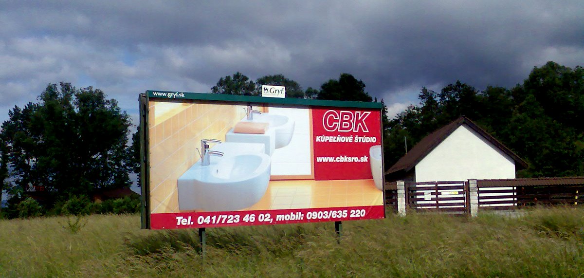 Grafika na billboard pre kúpeľnové štúdio CBK