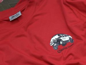 Potlač tričiek pre športový team Quatro