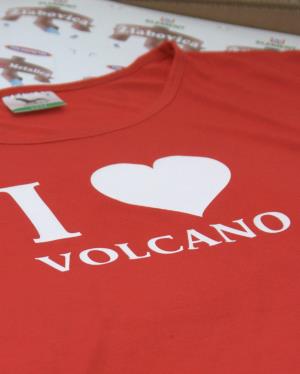 Trička s flex fóliou I love Volcano