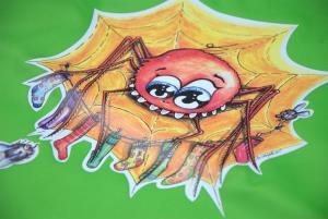 Pohľad na kresleného pavúčika