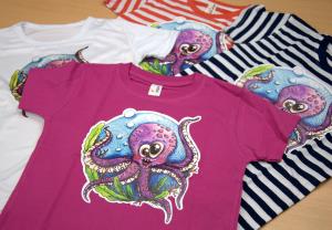 Mix tričiek s potlačou chobotničky
