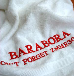 Biely uterák Barabora Don´t forget