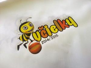 Detail farebnej potlače na bielom vaku