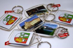Transparentné prívesky na kľúče pre Mesto Čadca