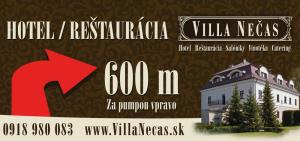 Smerový billboard Villa Nečas Žilina