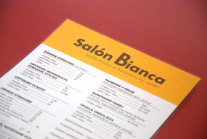 Laminované cenníky Salón Bianca Gbeľany