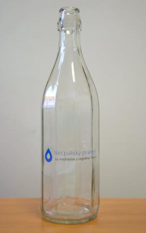 Transparentná fľaša pre Necpalský prameň