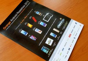 Plagát na podujatie Orange Android Roadshow v Žiline