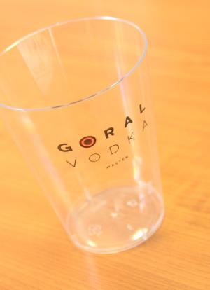 Transparentný pohárik pre Goral vodku