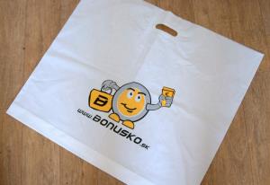 Igelitová taška pre internetový obchod BONUSKO.SK z Dubnice nad Váhom