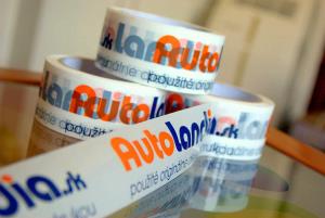 Baliaca páska s farebnou potlačou pre firmu Autolandia.sk