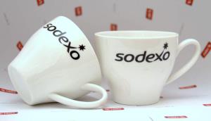 Lesklé šálky na kávičku pre firmu SODEXO Bratislava