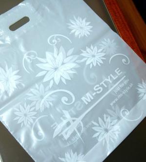 Transparentné mliečne igelitové tašky pre firmu MS-STYLE Žilina