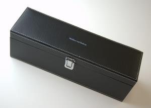 Koženková krabička s tampoprintovou potlačou