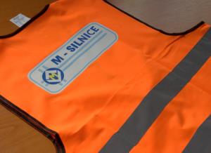 Oranžové vesty s potlačou M-SILNICE Žilina