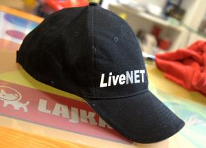 Šiltovky na šport s farebnou potlačou LiveNET Pečovská Nová Ves