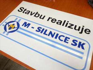 Informačná tabuľa pre firmu M-SILNICE SK Žilina