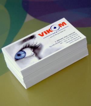 Návrh a tlač vizitiek pre očné centrum VIKOM Žilina