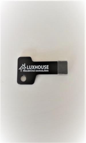 Priama potlač na kovový USB kľúč pre firmu LUXHOUSE Nitra
