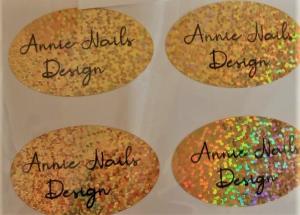 Holografické nálepky v oválnom tvare pre Annie Nails Design Myjava