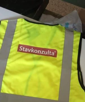 Bezpečnostné vesty pre firmu STAVKONZULTA Ružinov