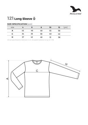 Veľkostná tabuľka tričko Malfini Fit-T LS 121