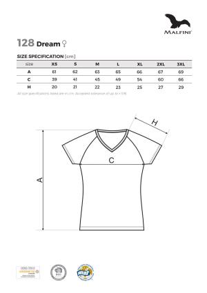 Veľkostná tabuľka tričko Malfini Dream 128