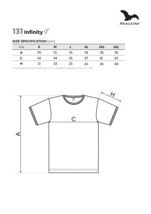 Veľkostná tabuľka tričko Malfini Infinity 131
