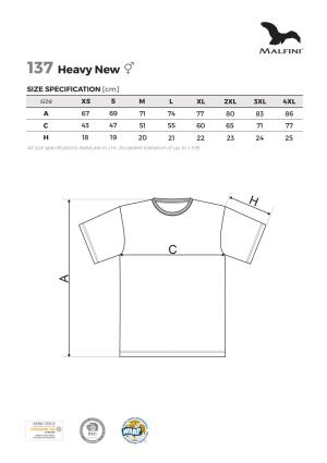 Veľkostná tabuľka tričko Malfini Heavy New 137