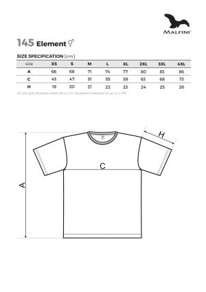 Veľkostná tabuľka tričko Malfini Element 145