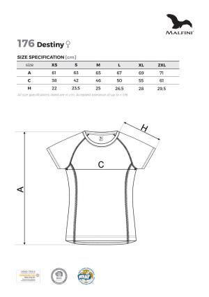 Veľkostná tabuľka tričko Malfini Destiny 176