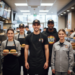Oblečenie pre fastfoody