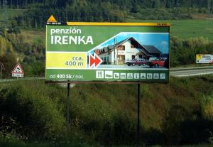 Tlač a návrh PVC billboardu Penzión Irenka