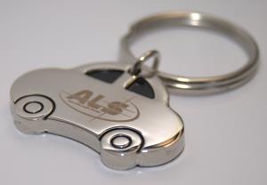 Gravírovaná kľúčenka v tvare auta ALS
