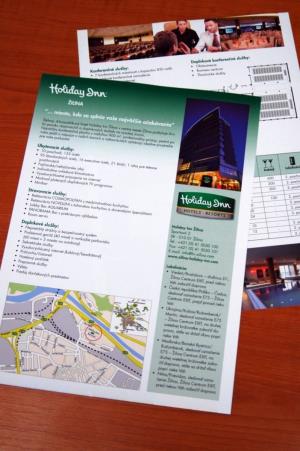 Rozkladací leták formáru 3x A4 pre Holiday Inn