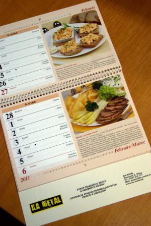 Potlačili sme aj kalendár s receptami