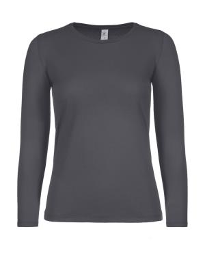 Dámske tričko s dlhými rukávmi #E150 , 128 Dark Grey