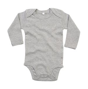 Body pre bábätká s dlhými rukávmi Erlik, 126 Heather Grey Melange