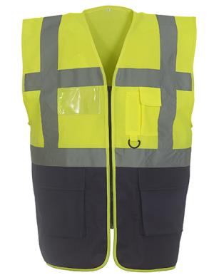 Reflexná vesta  Fluo EXEC, 652 Fluo Yellow/Navy