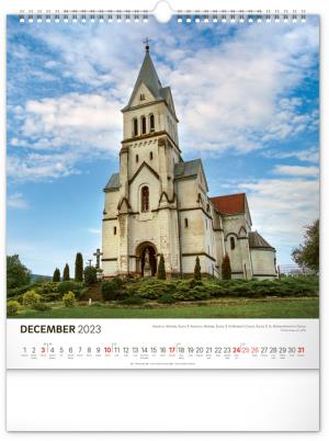 Nástenný kalendár Pamätihodnosti Slovenska 2023, 30 × 34 cm (13)
