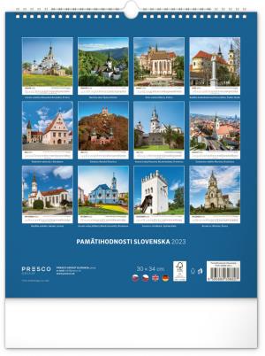 Nástenný kalendár Pamätihodnosti Slovenska 2023, 30 × 34 cm (15)