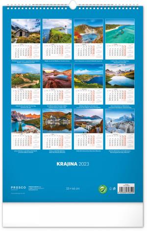 Nástenný kalendár Krajina 2023, 33 × 46 cm (15)