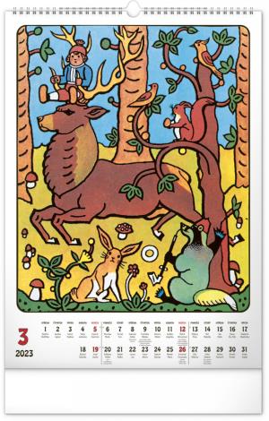 Nástenný kalendár Josef Lada CZ 2023, 33 × 46 cm (4)