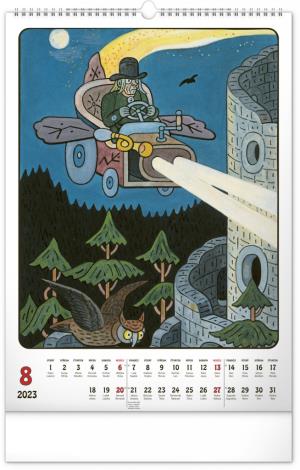 Nástenný kalendár Josef Lada CZ 2023, 33 × 46 cm (9)