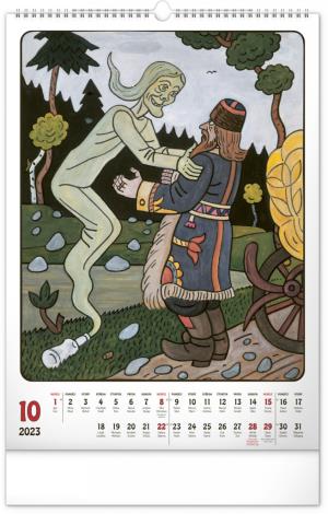 Nástenný kalendár Josef Lada CZ 2023, 33 × 46 cm (11)