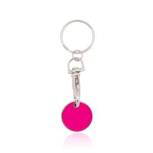 Kľúčenka s mincou Euromarket, Fuchsia