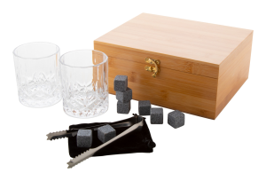 sada pohárov na whisky Speyside, Bambus Prírodný/Sklo číre