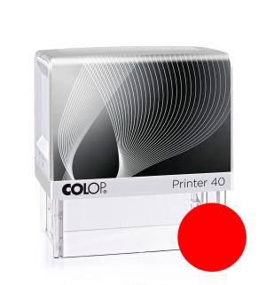 Pečiatka Colop Printer 40, biela s červenou poduškou
