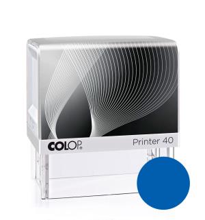 Pečiatka Colop Printer 40, biela s modrou poduškou